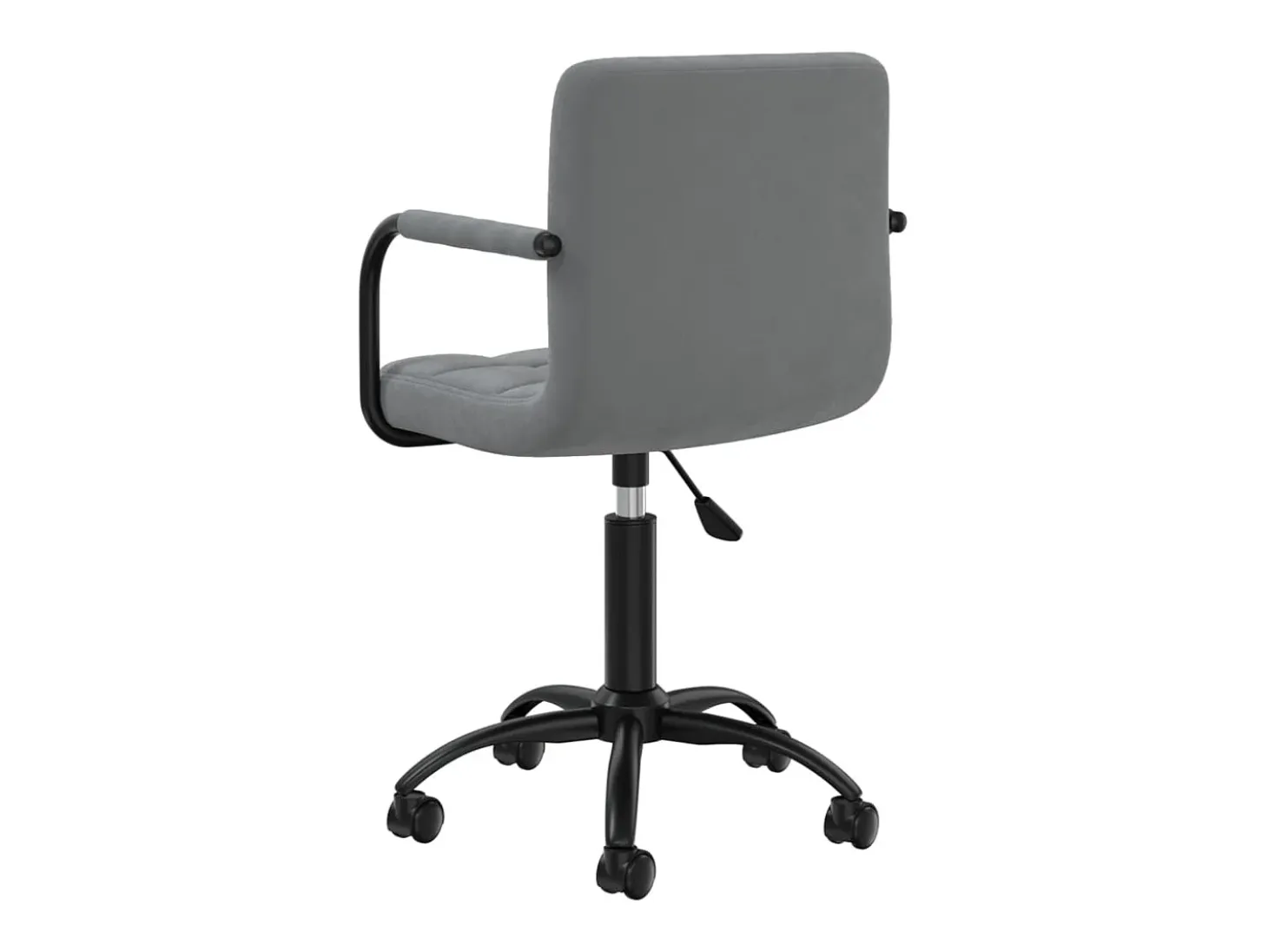 Silla de comedor giratoria de terciopelo gris oscuro