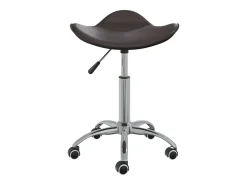 Silla de comedor giratoria cuero sintético marrón