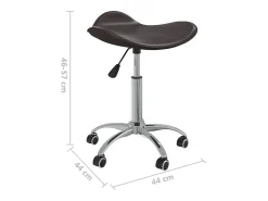 Silla de comedor giratoria cuero sintético marrón