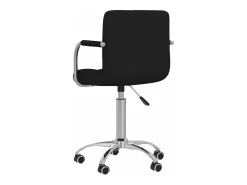 Silla de comedor giratoria tela negro