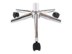 Silla de comedor giratoria madera curvada cuero sintético crema