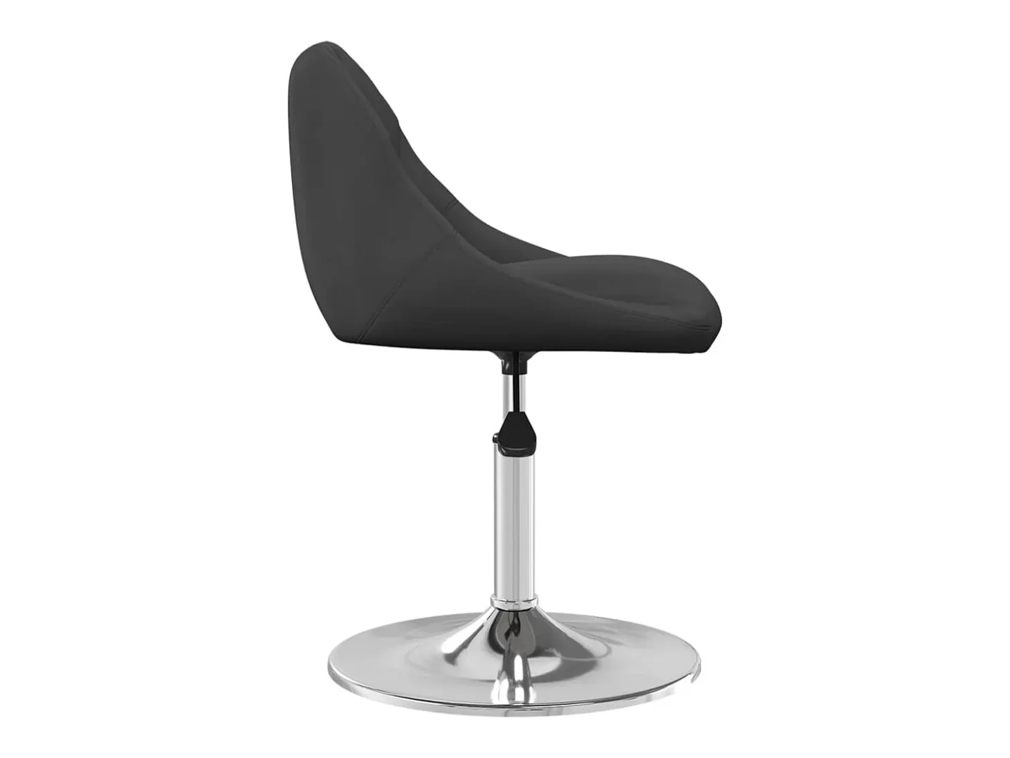 Silla de comedor giratoria 6 unidades terciopelo negro