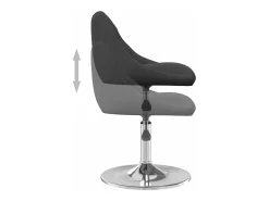 Silla de comedor giratoria 6 unidades terciopelo negro