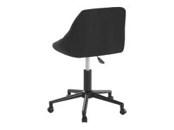 Silla de comedor giratoria de terciopelo negro