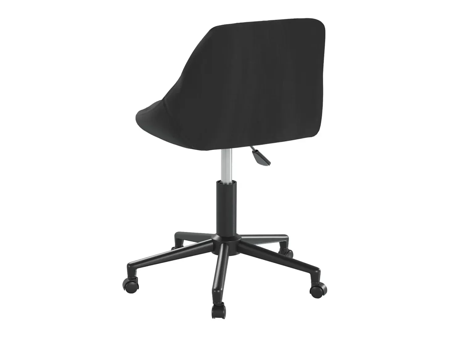 Silla de comedor giratoria de terciopelo negro
