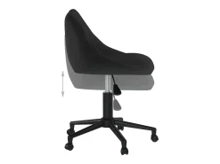 Silla de comedor giratoria de terciopelo negro