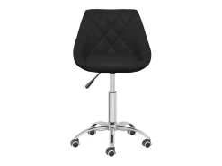 Silla de comedor giratoria cuero sintético negro