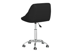 Silla de comedor giratoria cuero sintético negro