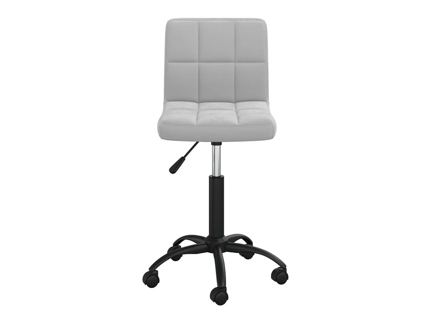 Silla de comedor giratoria de terciopelo gris claro