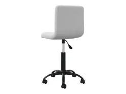 Silla de comedor giratoria de terciopelo gris claro