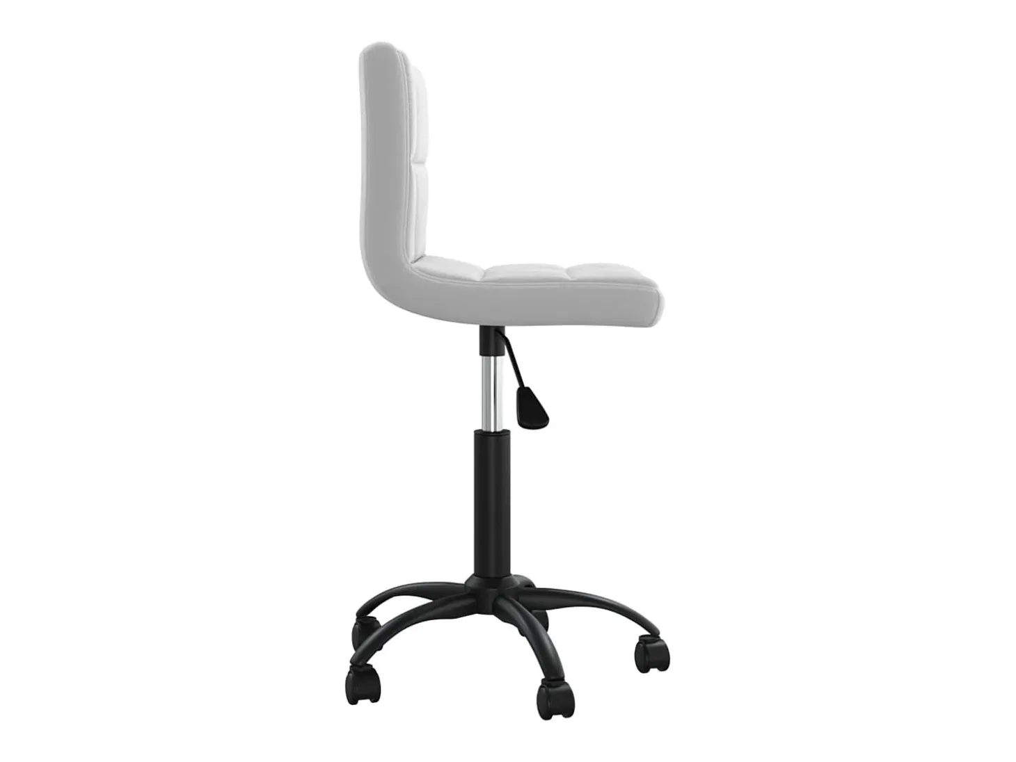 Silla de comedor giratoria de terciopelo gris claro