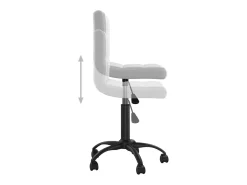 Silla de comedor giratoria de terciopelo gris claro
