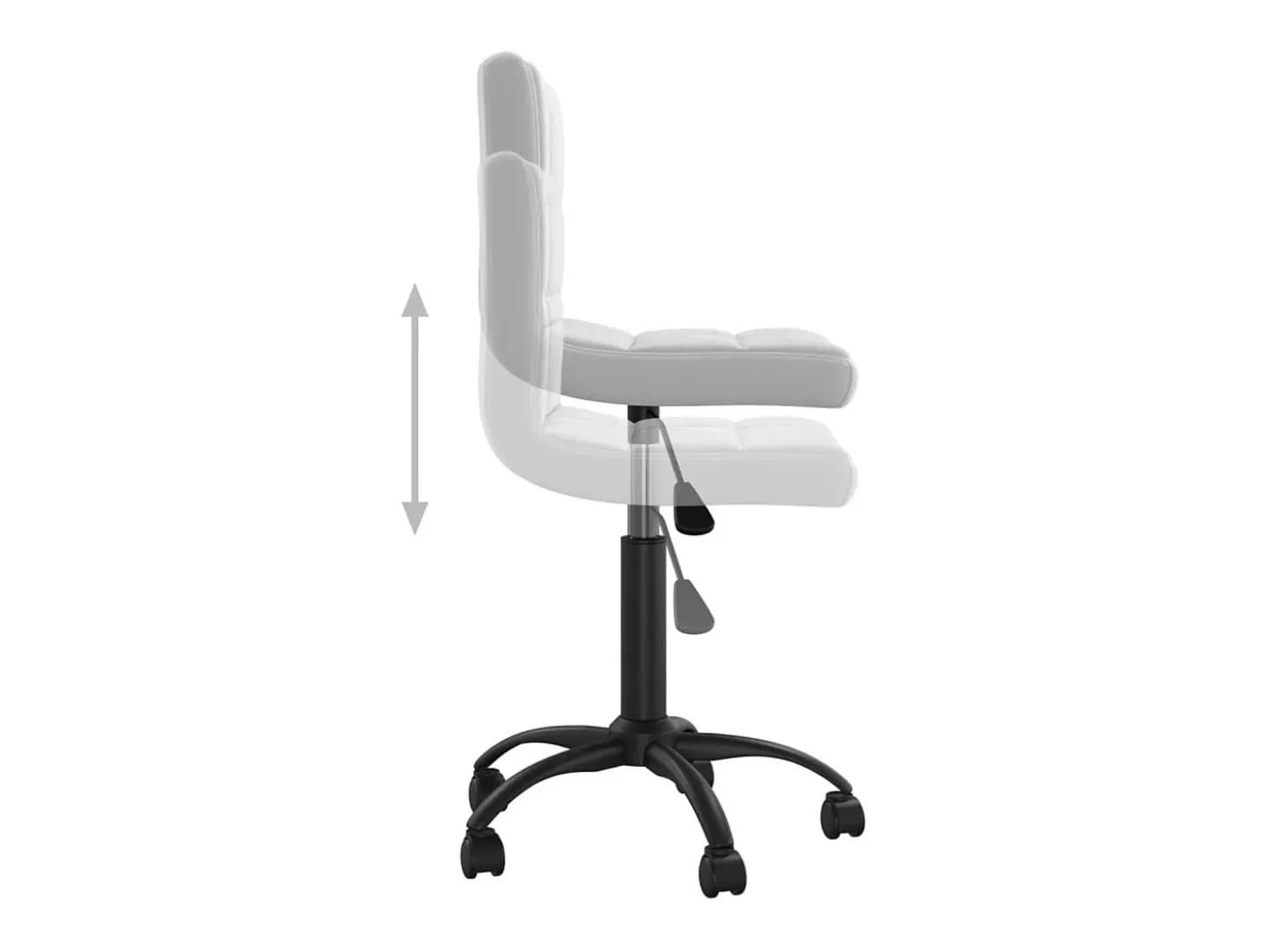 Silla de comedor giratoria de terciopelo gris claro