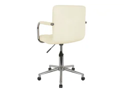 Silla de comedor giratoria tela color crema