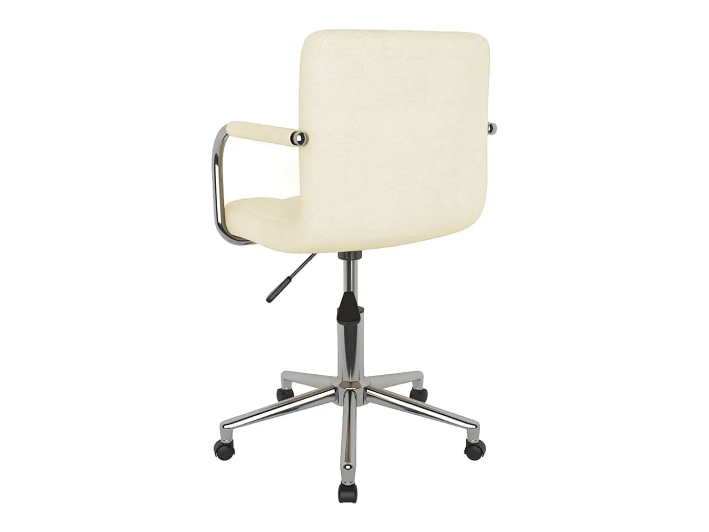Silla de comedor giratoria tela color crema
