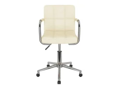 Silla de comedor giratoria tela color crema