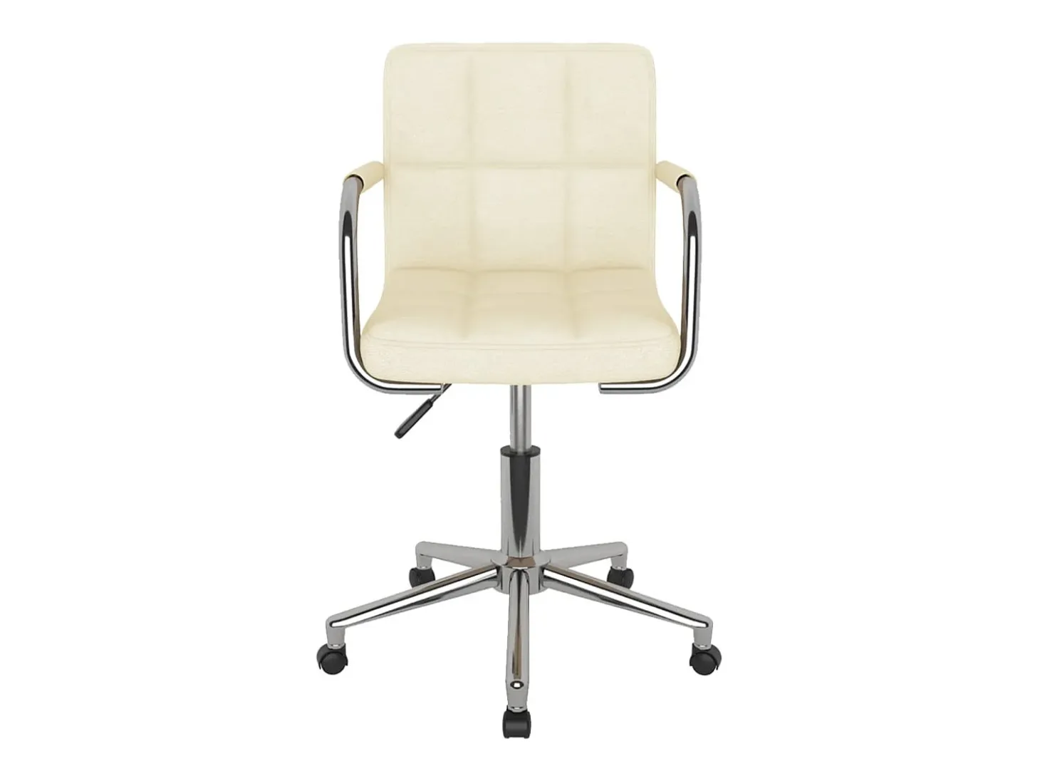 Silla de comedor giratoria tela color crema
