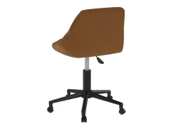 Silla de comedor giratoria de terciopelo marrón
