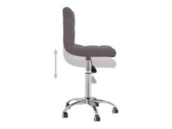 Silla de comedor giratoria tela gris topo