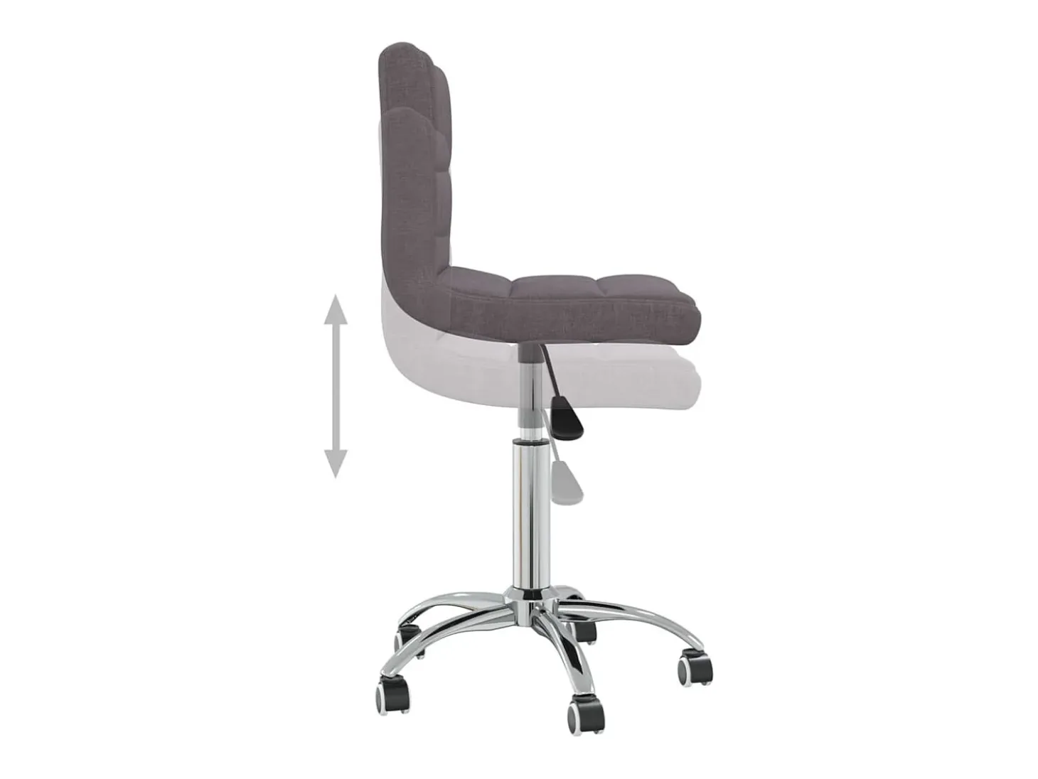Silla de comedor giratoria tela gris topo