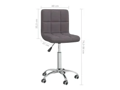 Silla de comedor giratoria tela gris topo