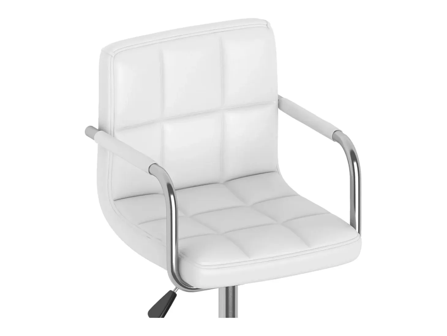 Silla de comedor giratoria cuero sintético blanco