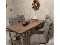 Silla de comedor giratoria MCW-C41, gris