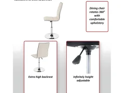 Silla de comedor giratoria MCW-C41, gris