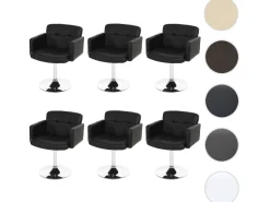 Silla de comedor Houston (juego de 6), negro