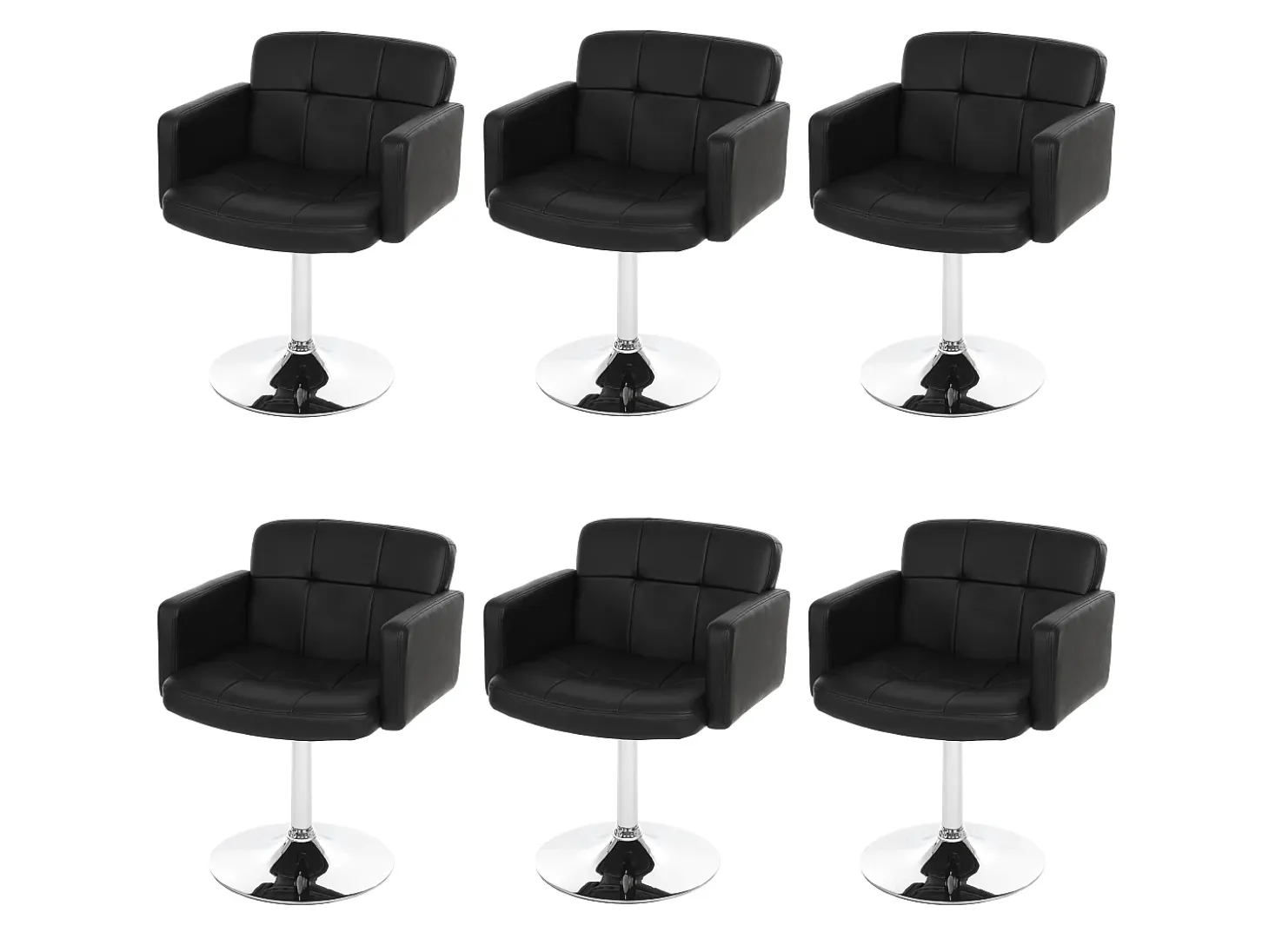 Silla de comedor Houston (juego de 6), negro