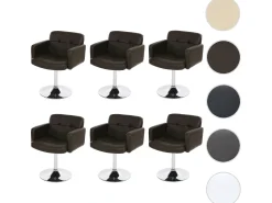 Silla de comedor Houston (juego de 6), marrón