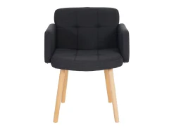 Silla de comedor Houston II (juego de 6), textil, gris oscuro