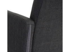 Silla de comedor Houston II (juego de 6), textil, gris oscuro
