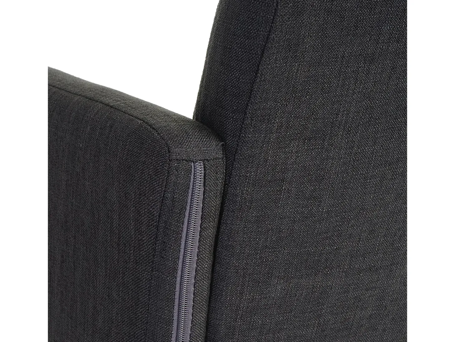 Silla de comedor Houston II (juego de 6), textil, gris oscuro