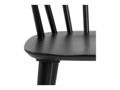 Silla de comedor Ida madera negra.