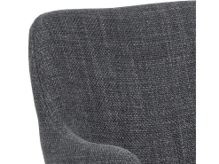 Silla de comedor Ilsa con reposabrazos color gris.