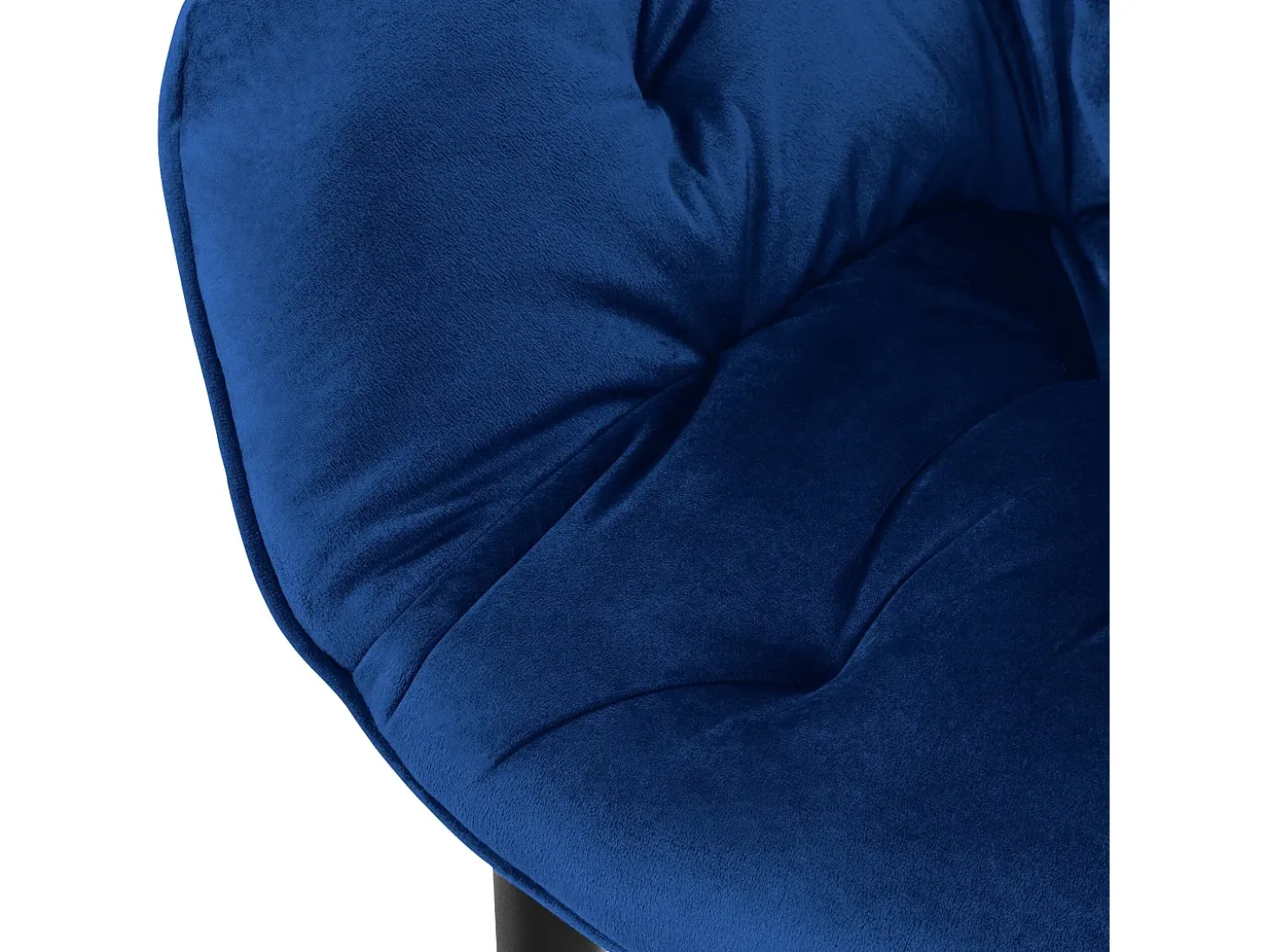 Silla de Comedor Juego de 2 Funda de Terciopelo Azul Oscuro con Patas de Metal incl. Material de Montaje ML-Design