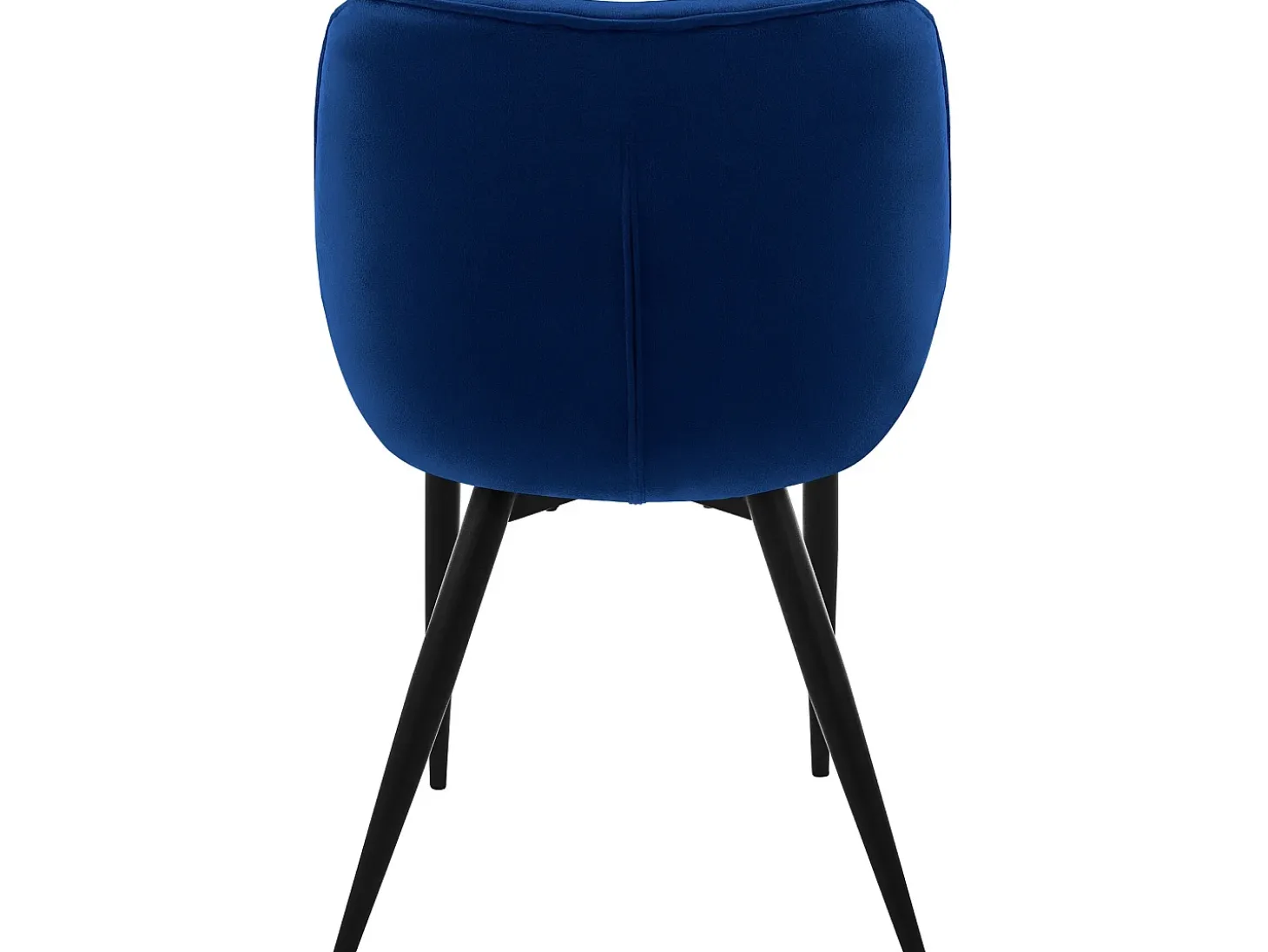 Silla de Comedor Juego de 2 Funda de Terciopelo Azul Oscuro con Patas de Metal incl. Material de Montaje ML-Design