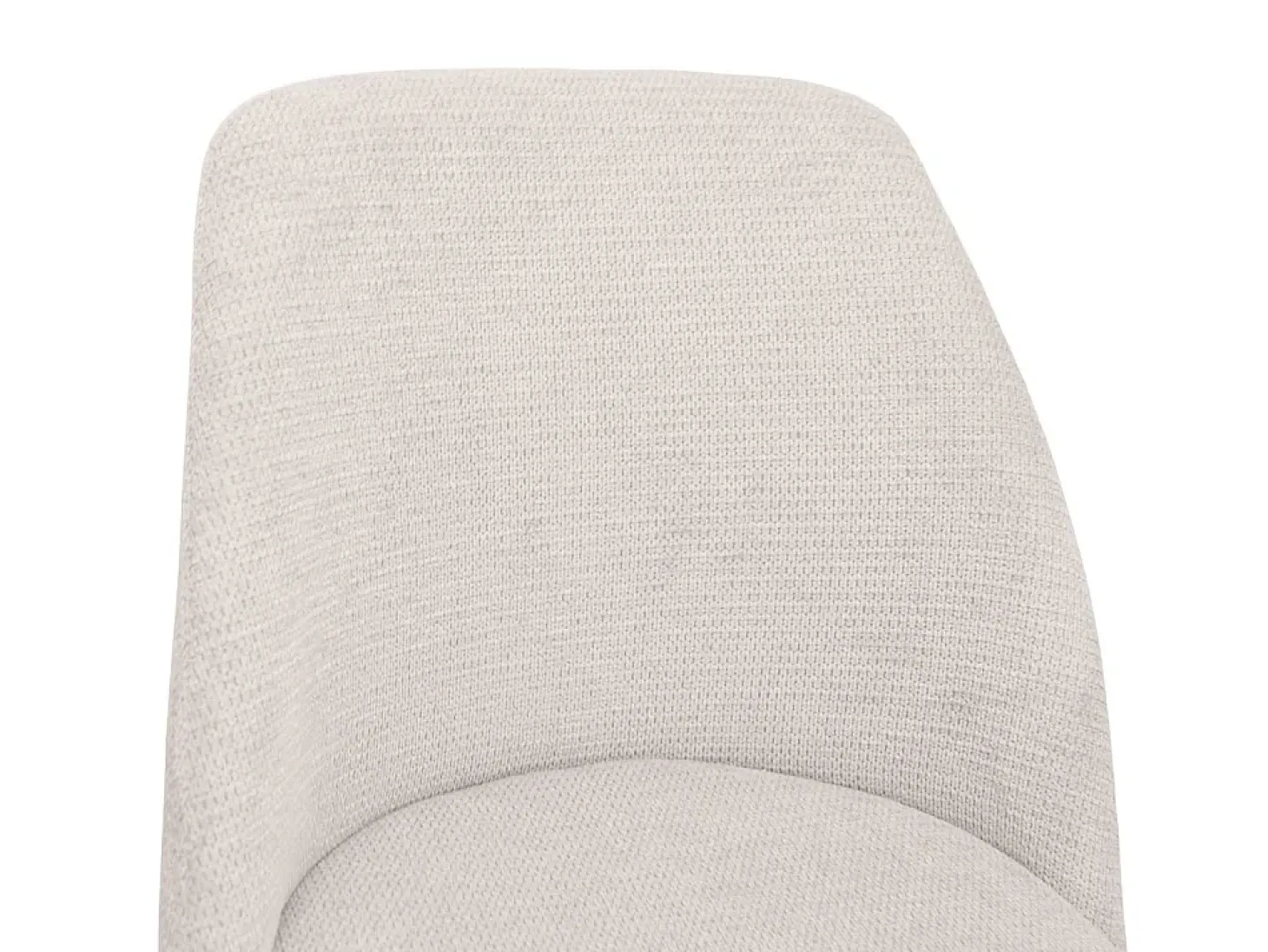 Silla de comedor Kety en microfibra beige con patas de metal negro