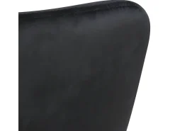 Silla de comedor Lisa con reposabrazos color negro.