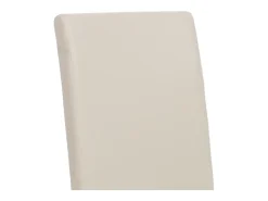 Silla de comedor Littau, blanca, patas oscuras