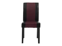 Silla de comedor Littau, negro/rojo, patas oscuras