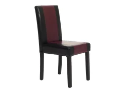 Silla de comedor Littau, negro/rojo, patas oscuras