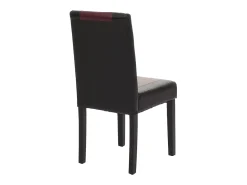 Silla de comedor Littau, negro/rojo, patas oscuras