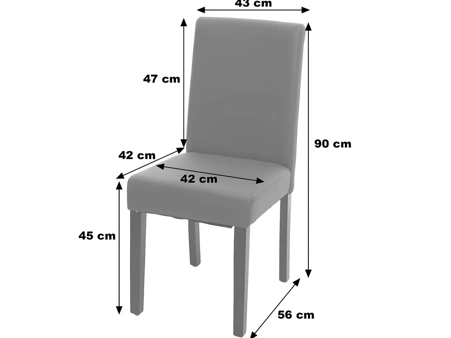 Silla de comedor Littau, rojo, patas oscuras