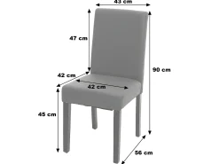 Silla de comedor Littau, rojo, patas ligeras