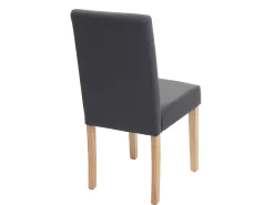 Silla de comedor Littau, gris mate, patas claras