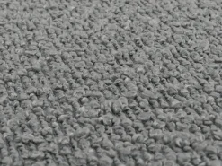 Silla de comedor Littau bouclé (juego de 6), gris, patas color natural