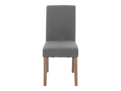 Silla de comedor Littau bouclé (juego de 6), gris, patas color natural
