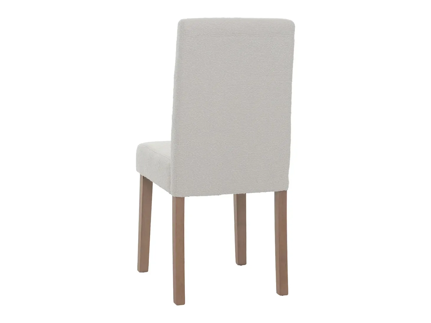 Silla de comedor Littau bouclé (lote de 2), crema, patas color natural